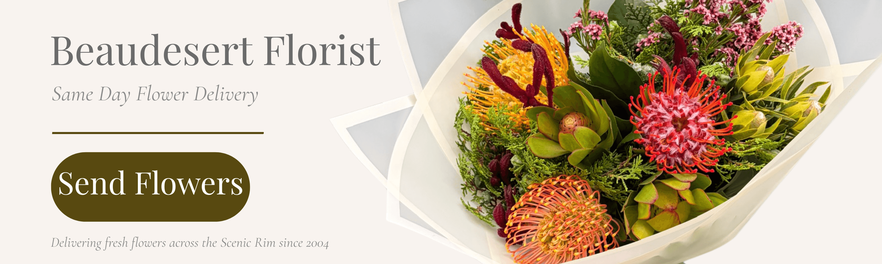 order flowers and gifts today for same day delivery through Beaudesert and the Scenic Rim