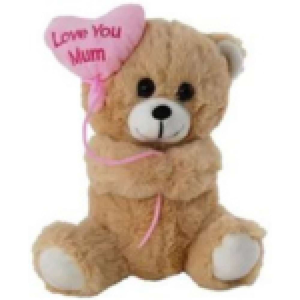 Bear with pink balloon - Love You Mum